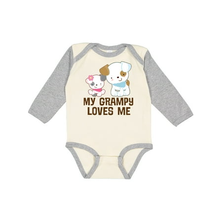 Inktastic My Grampy Loves Me Girls Gift Baby Girl Long Sleeve Bodysuit