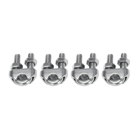 M6 1/4 Inch 304 Stainless Steel U-Shape Bolt Saddle Cable Wire Rope Clips 4 PCS
M6 1/4 Inch 304 Stainless Steel U-Shape Bolt Saddle Cable Wire Rope Clips 4 PCS