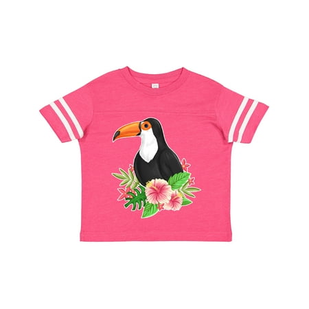 Inktastic Toucan with Hawaiian Flowers Gift Toddler Boy or Toddler Girl T-Shirt