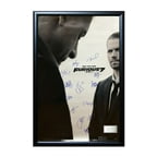 Furious 7 - Paul Walker - Signed by Cast Movie Poster in Framed Case
