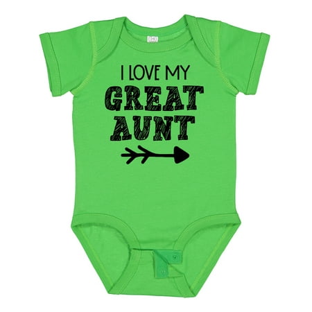 Inktastic I Love My Great Aunt with Arrow Gift Baby Boy or Baby Girl Bodysuit