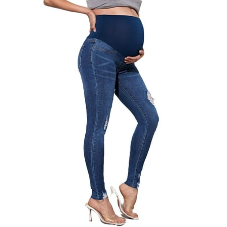 Maternity Denim Skinny Jeans Medium Wash L