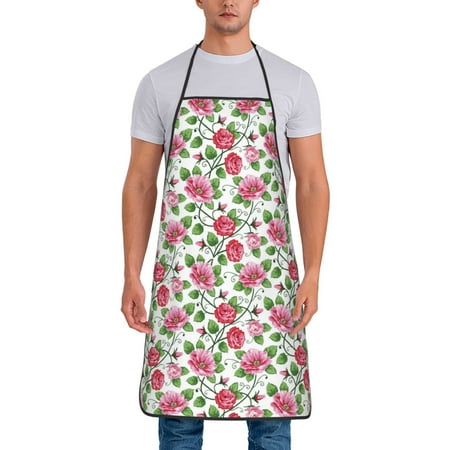 Chef Aprons for Men and Women - Flower print B Oil-Resistant Bib Aprons for Cooking Waterproof BBQ Grilling Kitchen Aprons Gifts for Women and Men
Chef Aprons for Men and Women - Flower print B Oil-Resistant Bib Aprons for Cooking Waterproof BBQ Grilling Kitchen Aprons Gifts for Women and Men