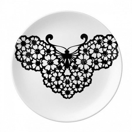 with Floral Wings Plate Decorative Porcelain Salver Tableware Dinner Dish