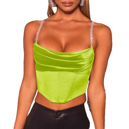 PERZOE Vest Adjustable Chain Straps Draped Collar Back Zipper Corset Top Sexy Sling Navel Exposed Ladies Camisole Female Clothing
PERZOE Vest Adjustable Chain Straps Draped Collar Back Zipper Corset Top Sexy Sling Navel Exposed Ladies Camisole Female Clothing