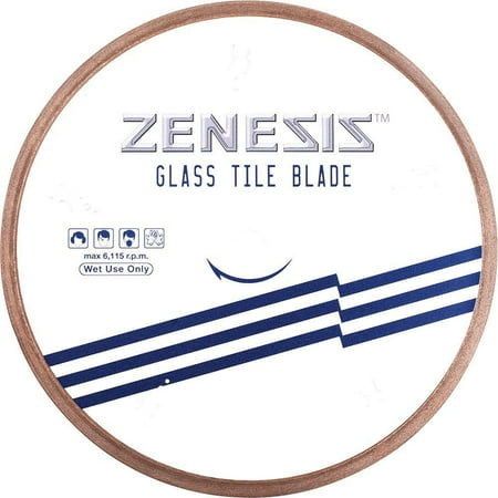 ZENESIS Continuous Glass Tile Blade for fast smooth and chip free cuts on Glass Tile Glass Block Soft Brittle Marble & Hard Porcelain( 4 inches)
ZENESIS Continuous Glass Tile Blade for fast smooth and chip free cuts on Glass Tile Glass Block Soft Brittle Marble & Hard Porcelain( 4 inches)