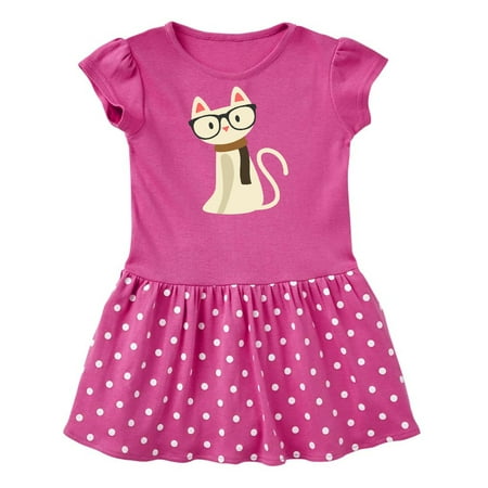Inktastic Hipster Cat Gift Baby Girl Dress