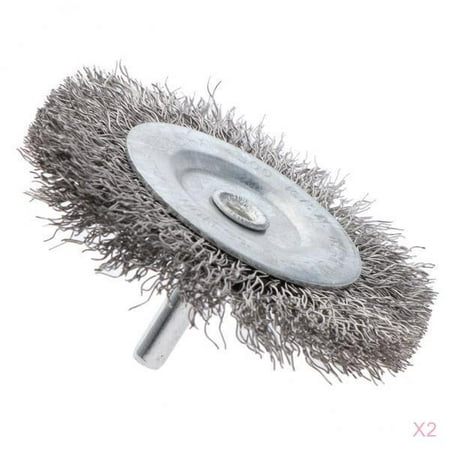 2 Brush Flat Brushes Drill Wheel Tools For Electric Grinder 75mm 0.3mm