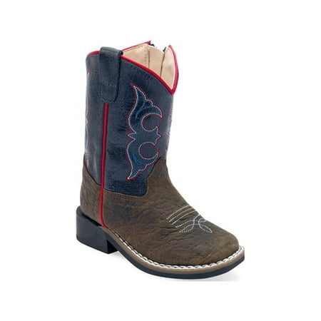 Old West Toddler Unisex Broad Square Toe Dark Brown/Navy Leather Cowboy Boots 4.5 D
Old West Toddler Unisex Broad Square Toe Dark Brown/Navy Leather Cowboy Boots 4.5 D