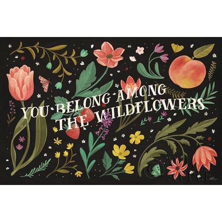 Spring Botanical IV Black Poster Print by Janelle Penner