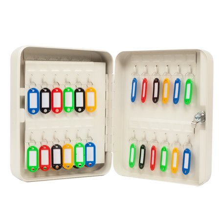 48 Key Tags Grey Wall Mount Key Metal Safe Case Cabinet Box Storage Beige KB48