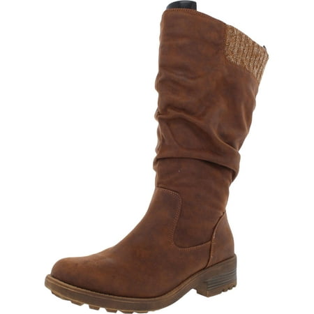 LifeStride Womens Kaden Knit Lugged Sole Mid-Calf Boots