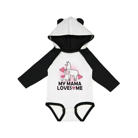 Inktastic My Mama Loves Me Llama Gift Baby Girl Long Sleeve Bodysuit