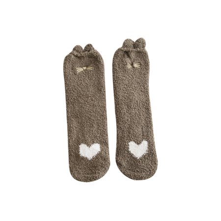 Dadaria Socks for Women Woman Girls Cute Coloer Heart Cat Paw Print Thicken Coral Fleece Keep Warm Socks Sox Coffee 36-39 Women
Dadaria Socks for Women Woman Girls Cute Coloer Heart Cat Paw Print Thicken Coral Fleece Keep Warm Socks Sox Coffee 36-39 Women
