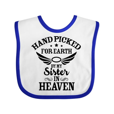 Inktastic Handpicked for Earth by My Sister in Heaven with Angel Wings Gift Baby Boy or Baby Girl Bib
Inktastic Handpicked for Earth by My Sister in Heaven with Angel Wings Gift Baby Boy or Baby Girl Bib