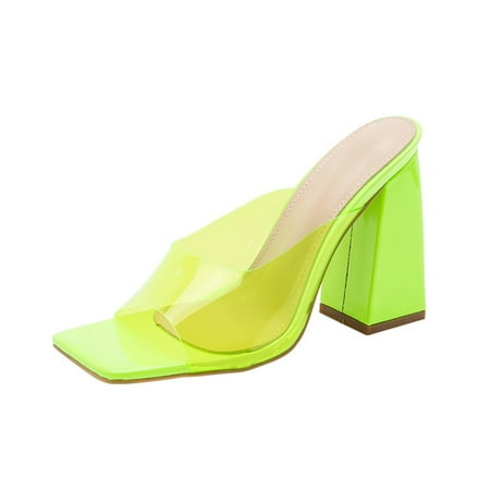 Women s Sandals Womens Sandals Dressy Women s Fashion Candy Color Sandals Summer Square Toe Thick High Heel Slippers Casual Shoes Green
Women s Sandals Womens Sandals Dressy Women s Fashion Candy Color Sandals Summer Square Toe Thick High Heel Slippers Casual Shoes Green