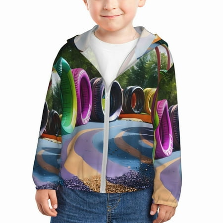 Goofa Colorful Tire Tunnel Park Printed Kids Zip-Up Hoodie Girls Boys UPF50+ Sun Protection Jacket Hooded Cooling Shirt-4 Years
Goofa Colorful Tire Tunnel Park Printed Kids Zip-Up Hoodie Girls Boys UPF50+ Sun Protection Jacket Hooded Cooling Shirt-4 Years