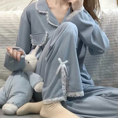 Plaid Casual Pajama Sets Women Single Breasted Ins Japan Turn-down Collar Nightwear Spring Fall Elastic Waist Homewear New Mujer
Plaid Casual Pajama Sets Women Single Breasted Ins Japan Turn-down Collar Nightwear Spring Fall Elastic Waist Homewear New Mujer