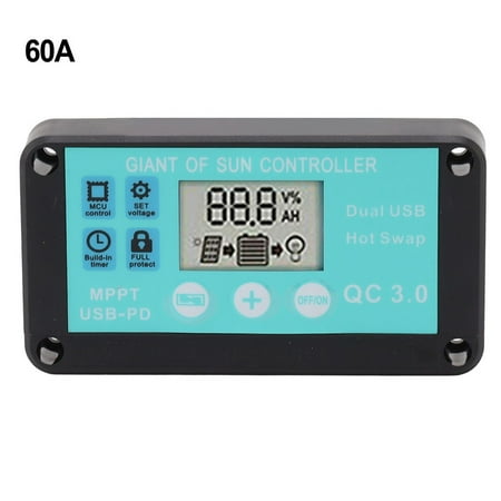 30/60/100A MPPT Solar Charge Controller Dual USB LCD Display 12V 24V Auto Solar 60A
30/60/100A MPPT Solar Charge Controller Dual USB LCD Display 12V 24V Auto Solar 60A