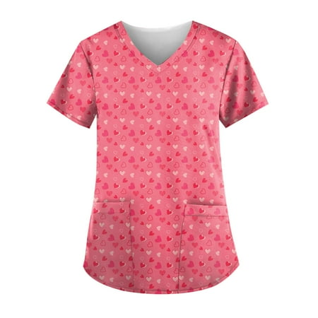 Cakiesky Women s Scrub Tops with Designs Moisture Wicking V Neck Short Sleeve Nursing Workers Shirt with Pockets Red XL
Cakiesky Women s Scrub Tops with Designs Moisture Wicking V Neck Short Sleeve Nursing Workers Shirt with Pockets Red XL