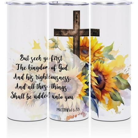 Christian Gifts for Women Stainless Steel Straight 20 Oz Tumbler Bible Verse Gifts Water Bottle Religious Gifts Sunflower Gifts for Women Sister Bestie Christmas Skinny Coffee Mug Insulated Cup
Christian Gifts for Women Stainless Steel Straight 20 Oz Tumbler Bible Verse Gifts Water Bottle Religious Gifts Sunflower Gifts for Women Sister Bestie Christmas Skinny Coffee Mug Insulated Cup