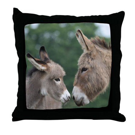CafePress - Donkey Clock - Decor Throw Pillow (18"x18")