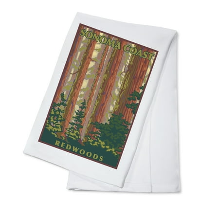 

Sonoma Coast Redwoods California Forest View (100% Cotton Tea Towel Decorative Hand Towel Kitchen and Home)