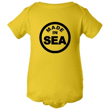 PleaseMeTees™ Baby From Born Made In Seattle WA State Logo Label Jumpsuit