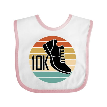 Inktastic 10K Race Running Shoe Runner Gift Baby Boy or Baby Girl Bib