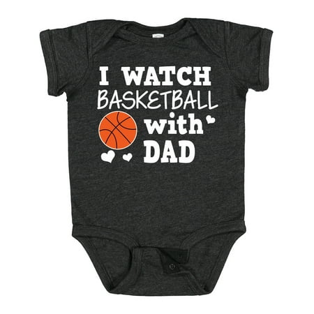 Inktastic I Watch Basketball with Dad Gift Baby Boy Bodysuit