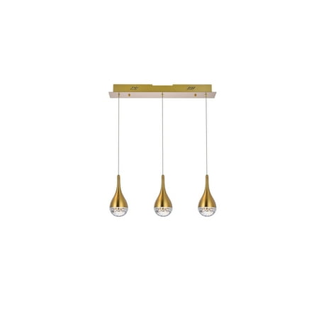 Elegant Lighting Amherst 24 3-Light Metal/Glass Pendant in Satin Gold/Clear
Elegant Lighting Amherst 24 3-Light Metal/Glass Pendant in Satin Gold/Clear