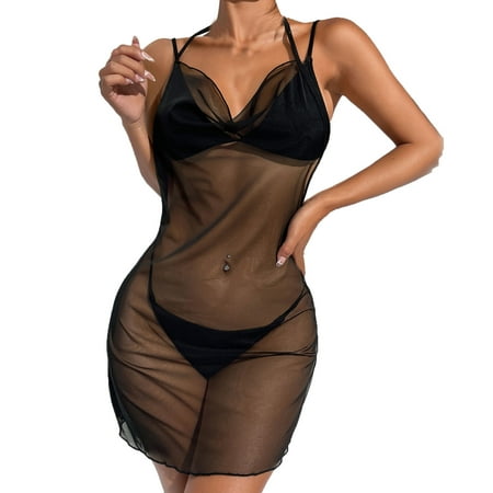 Exotic Lingerie Sets For Women Solid Color Sleeveless Long Mini Casual Tops Dress See Through Sleeve Crop Sheer Mesh Underwear Cut Out Bra Sets
Exotic Lingerie Sets For Women Solid Color Sleeveless Long Mini Casual Tops Dress See Through Sleeve Crop Sheer Mesh Underwear Cut Out Bra Sets