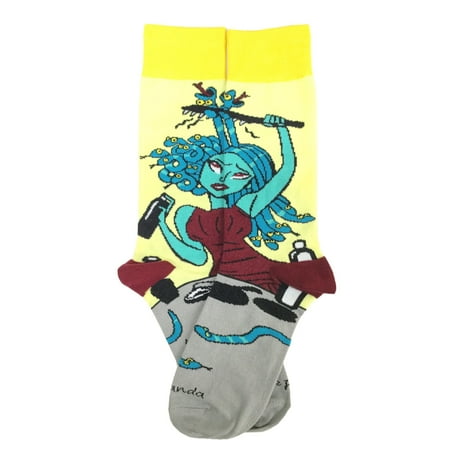 Medusa Having a Bad Hair Day Socks (Adult Medium)