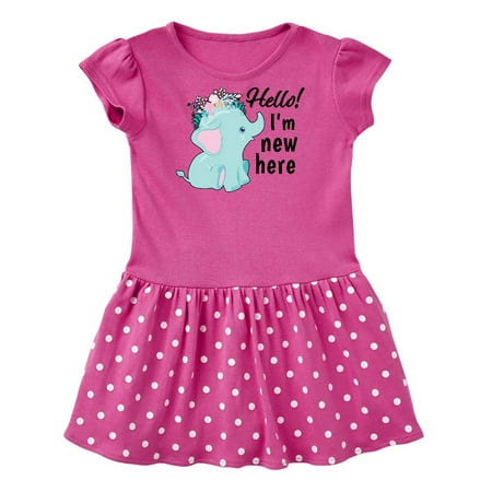 Inktastic Hello I m New Here with Cute Baby Elephant with Flower Crown Gift Baby Girl Dress
Inktastic Hello I m New Here with Cute Baby Elephant with Flower Crown Gift Baby Girl Dress