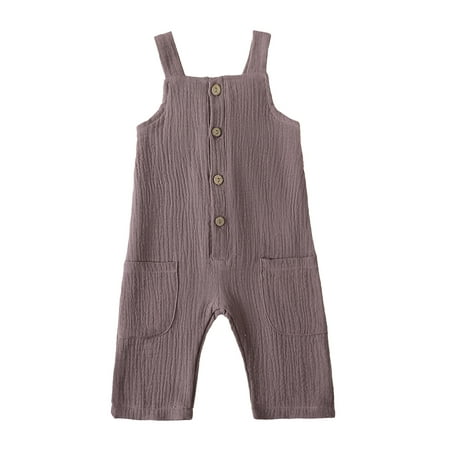 Biezeib Toddler Girls Boys Romper Solid Color Pocket Buttons Straps Sleeveless Jumpsuits Summer Casual Clothes Bodysuits Overalls
Biezeib Toddler Girls Boys Romper Solid Color Pocket Buttons Straps Sleeveless Jumpsuits Summer Casual Clothes Bodysuits Overalls