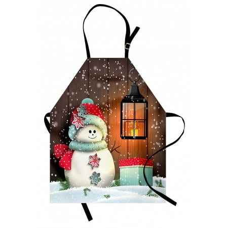 Christmas Apron Cute Snowman with Santa Hat in the Garden with a Gift Box and Lantern Image Unisex Kitchen Bib Apron with Adjustable Neck for Cooking Baking Gardening Brown White by Ambesonne
Christmas Apron Cute Snowman with Santa Hat in the Garden with a Gift Box and Lantern Image Unisex Kitchen Bib Apron with Adjustable Neck for Cooking Baking Gardening Brown White by Ambesonne
