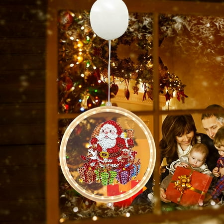 Yilirongyumm Christmas Decorations Small Night Light Painting Christmas Bell Window Decoration Round Light Diy Point Drilling Cartoon Bedroom Led Light
Yilirongyumm Christmas Decorations Small Night Light Painting Christmas Bell Window Decoration Round Light Diy Point Drilling Cartoon Bedroom Led Light