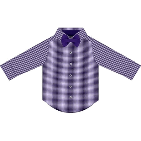 CollegeBaby Infant and Toddler Long Sleeve Button Down Dress Shirt- Purple Gingham- Sizes 12M - 4T
CollegeBaby Infant and Toddler Long Sleeve Button Down Dress Shirt- Purple Gingham- Sizes 12M - 4T