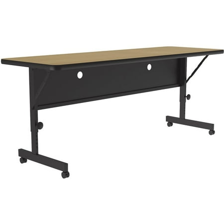 Correll 24 W x 60 D Deluxe High Pressure Top Flip Top Table in Fusion Maple
