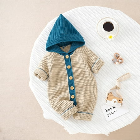Hunpta Newborn Infant Boys Girls Patchwork Warm Knitted Sweater Baby Hooded Jumpsuit Romper 1 Piece Outfits Clothes
Hunpta Newborn Infant Boys Girls Patchwork Warm Knitted Sweater Baby Hooded Jumpsuit Romper 1 Piece Outfits Clothes