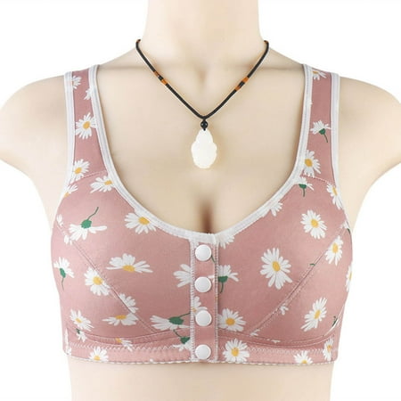 Riforla Women Casual Prints Front Buckle Underwear Without Rims Vest Lace Plus Size Bra Underwear Hot Pink 42
Riforla Women Casual Prints Front Buckle Underwear Without Rims Vest Lace Plus Size Bra Underwear Hot Pink 42