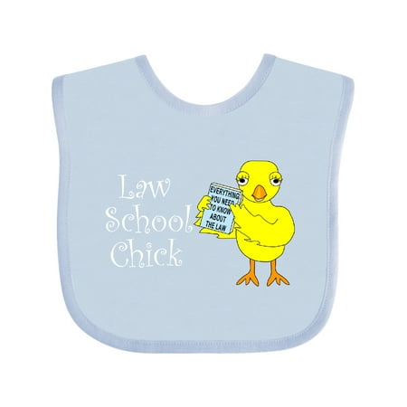 Inktastic Law School Chick White Text Gift Baby Girl Bib