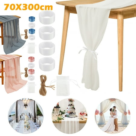 Duety Table Runner 28 x 118 In Chiffon Plain Table Linen Romantic Machine Washable Table Cloth with Rope and Storage Bag for Baby Shower Birthday Wedding Party
Duety Table Runner 28 x 118 In Chiffon Plain Table Linen Romantic Machine Washable Table Cloth with Rope and Storage Bag for Baby Shower Birthday Wedding Party