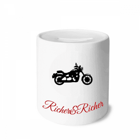 Mechanical Motorcycle Black Pattern Rich and Rich Bank Saving Box Coin