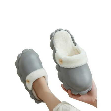 Fangasis Men Cozy Plush Lined Clog Closed Toe Non-slip Fuzzy Slipper Bedroom Slip Reaistant Solid Warm House Slippers Gray 8.5-9
Fangasis Men Cozy Plush Lined Clog Closed Toe Non-slip Fuzzy Slipper Bedroom Slip Reaistant Solid Warm House Slippers Gray 8.5-9