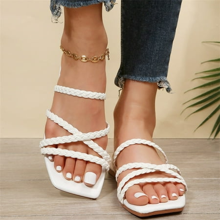 Slippers for Women Gnobogi New Summer Flats Casual Beach Sandals Women s Slotted Square Head Slippers
Slippers for Women Gnobogi New Summer Flats Casual Beach Sandals Women s Slotted Square Head Slippers