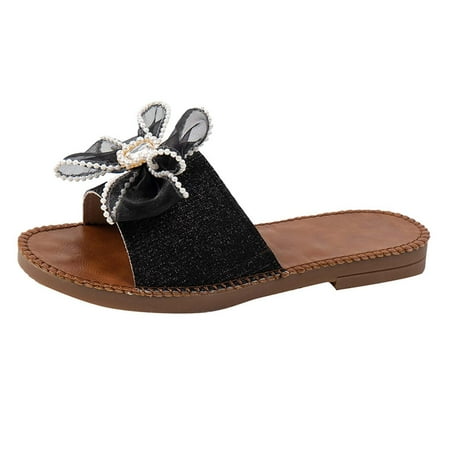 Stamzod Slippers for Women Summer Casual Comfortable Slippers Fashion Bowknot Rhinestone Decoration Beach Flat Slippers Clearance
Stamzod Slippers for Women Summer Casual Comfortable Slippers Fashion Bowknot Rhinestone Decoration Beach Flat Slippers Clearance