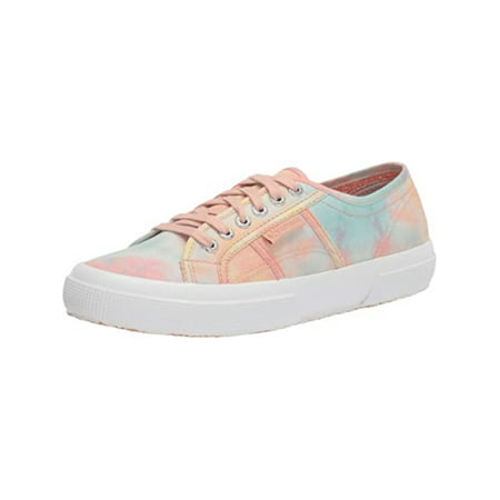 

SUPERGA Womens Orange Tie Dye Traction Metal Eyelets Cushioned Logo Fantasy Cotu Round Toe Lace-Up Athletic Sneakers 40
