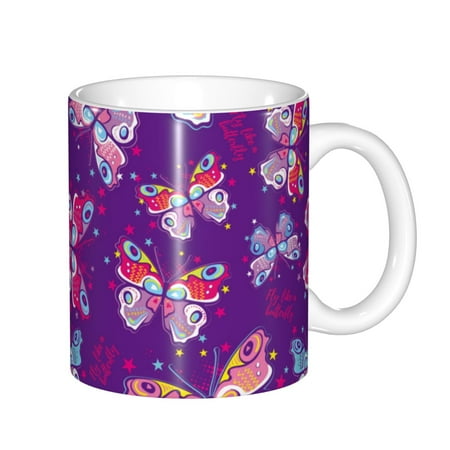 Yiaed Bright Butterflies Print Ceramics Coffee Large Handle Design Extra Large Tea and Coffee Cup for Office and Home Mugs
Yiaed Bright Butterflies Print Ceramics Coffee Large Handle Design Extra Large Tea and Coffee Cup for Office and Home Mugs