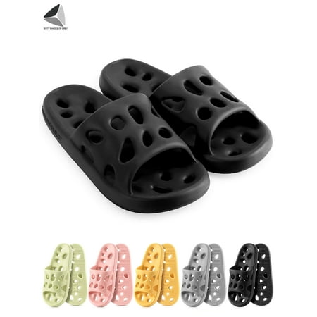 Sixtyshades Shower Slippers for Men Women Quick Drying Bathroom Slippers with Holes EVA Foam Sandals Non-Slip Slides (Black 42-43)
Sixtyshades Shower Slippers for Men Women Quick Drying Bathroom Slippers with Holes EVA Foam Sandals Non-Slip Slides (Black 42-43)